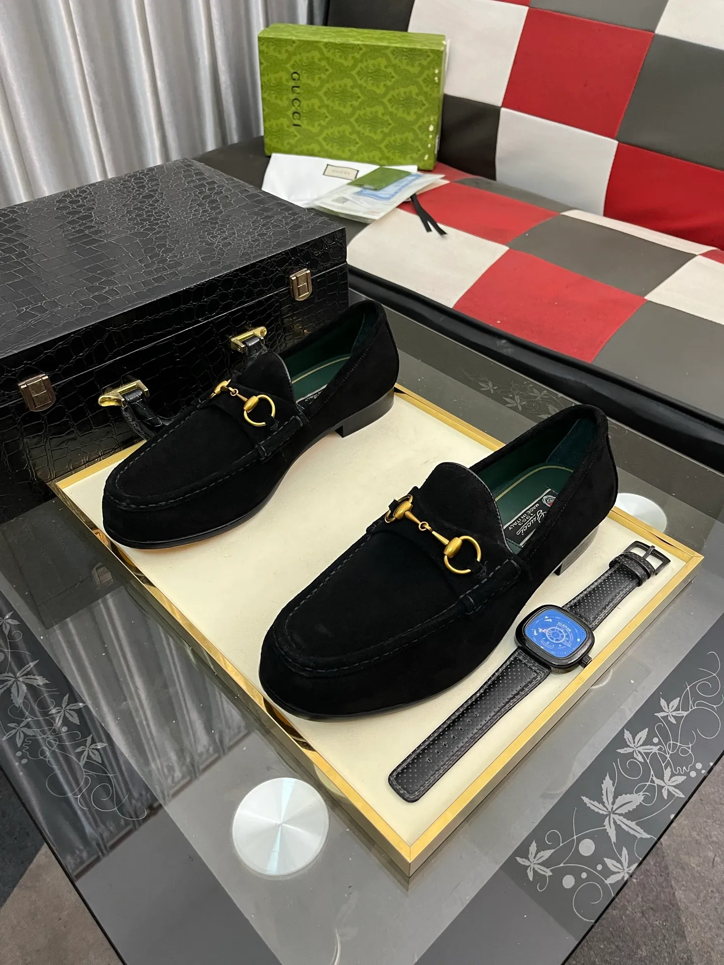 Men's Men's Shoes 💰540⌚️⌚️【GUCCI】The most popular classic Gucci leather shoes. Synchronized with the official website, the upper is made of Italian first-layer cowhide ➕cowhide lining, with unique brand and unique craftsmanship. Highlighting the hot style of the new year. Stop hesitating, stop wandering, get it now. Digital: 38--444️⃣colors available